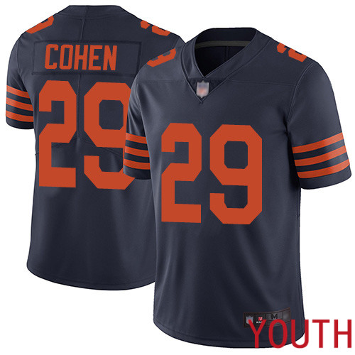 Chicago Bears Limited Navy Blue Youth Tarik Cohen Jersey NFL Football #29 Rush Vapor Untouchable